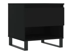 Mesas de centro 2 pcs 50x46x50 cm derivados de madeira preto PT793787