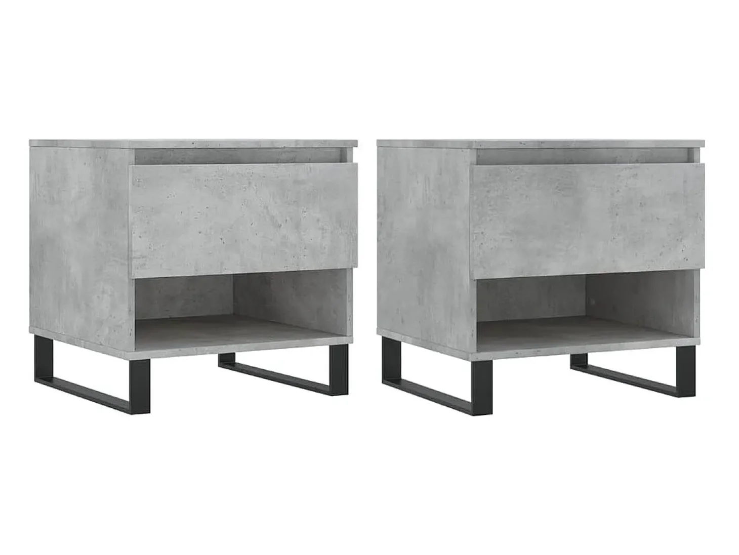 Mesas de centro 2 pcs 50x46x50 cm deriv. madeira cinza-cimento PT140329