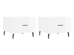 Mesas de centro 2 pcs 50x50x40 cm branco brilhante PT733667