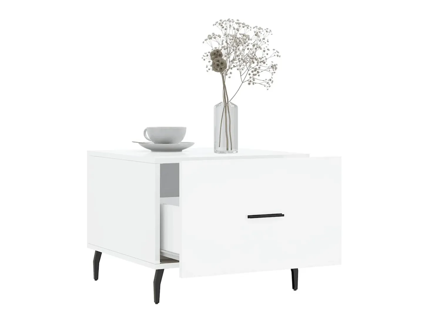 Mesas de centro 2 pcs 50x50x40 cm branco brilhante PT733667