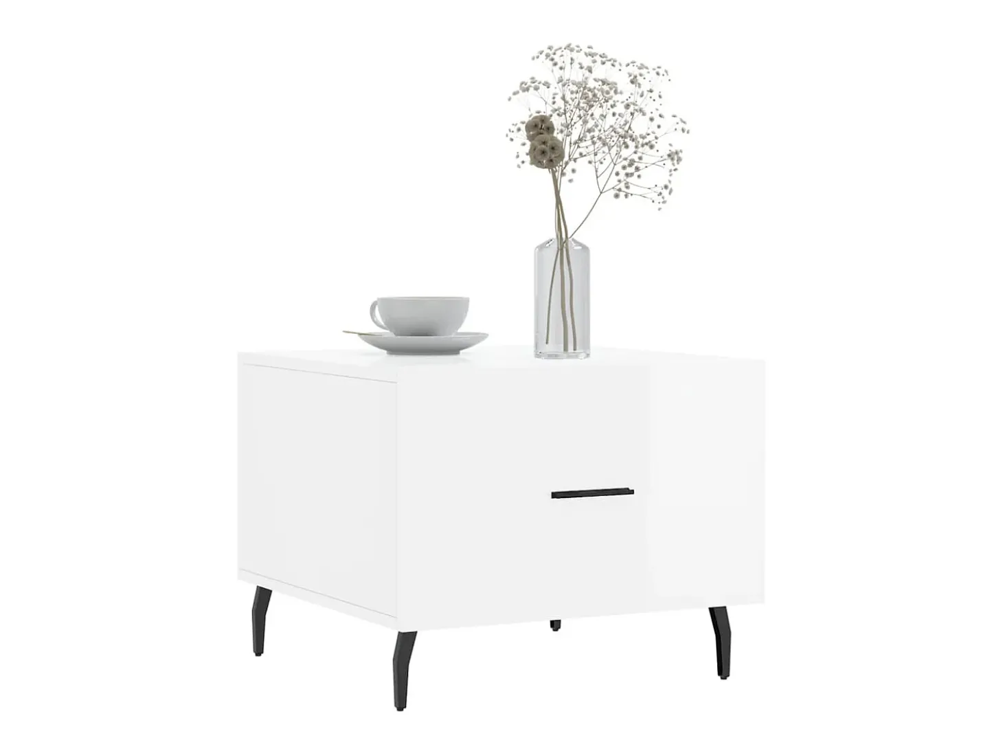 Mesas de centro 2 pcs 50x50x40 cm branco brilhante PT733667