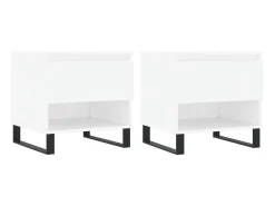 Mesas de centro 2 pcs 50x46x50 cm derivados de madeira branco PT445024