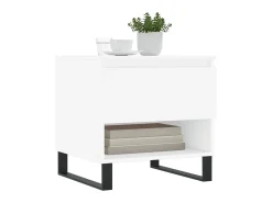 Mesas de centro 2 pcs 50x46x50 cm derivados de madeira branco PT445024