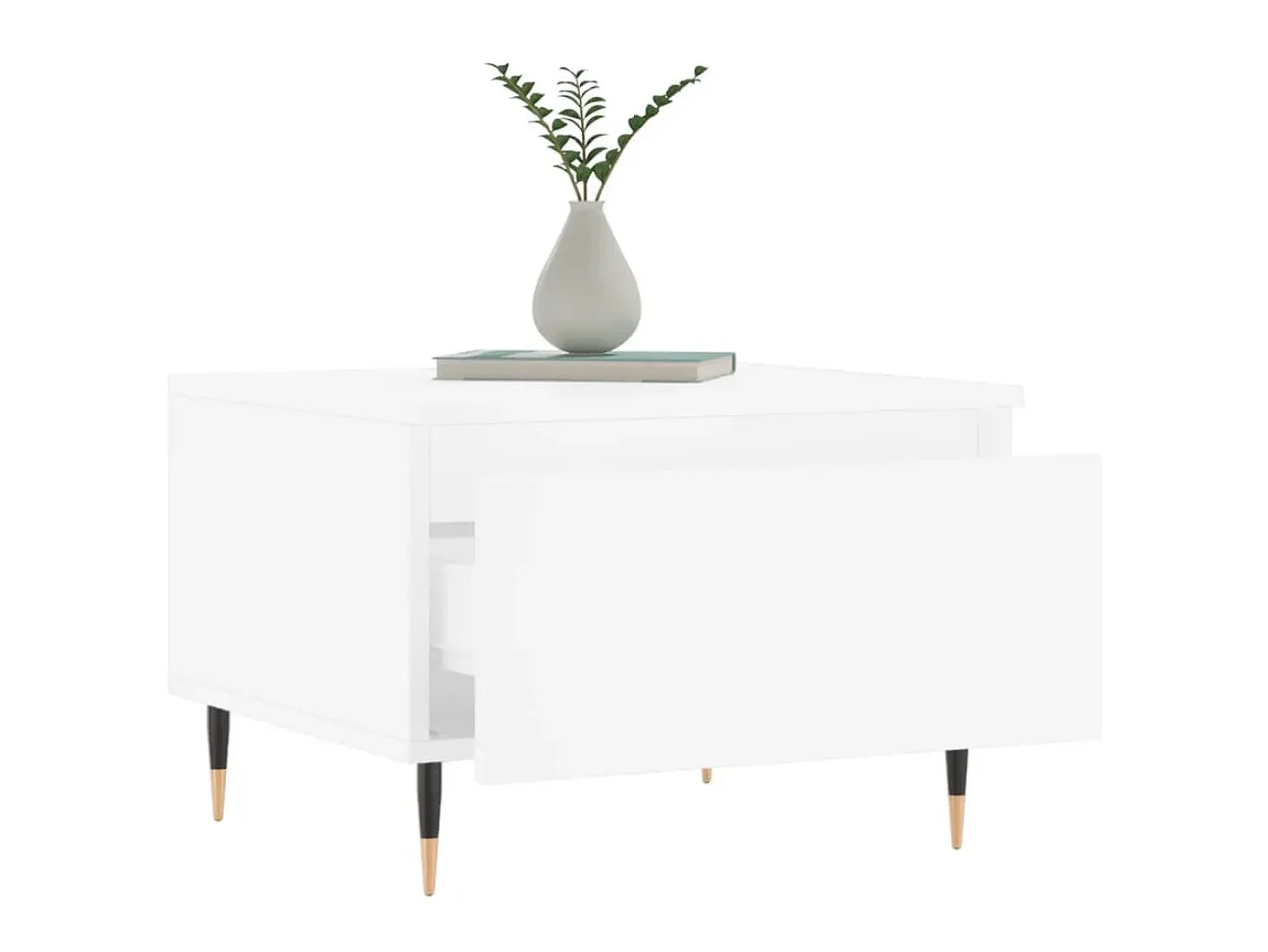 Mesas de centro 2 pcs 50x46x35 cm derivados de madeira branco PT853960