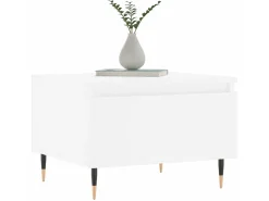Mesas de centro 2 pcs 50x46x35 cm derivados de madeira branco PT853960