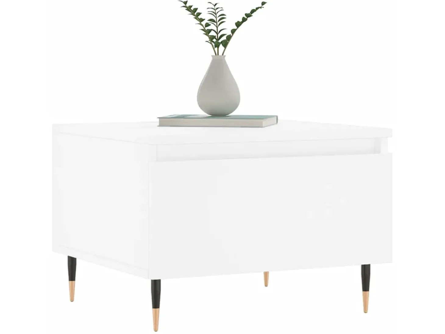 Mesas de centro 2 pcs 50x46x35 cm derivados de madeira branco PT853960