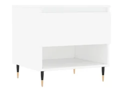 Mesas de centro 2 pcs 50x46x50 cm derivados de madeira branco