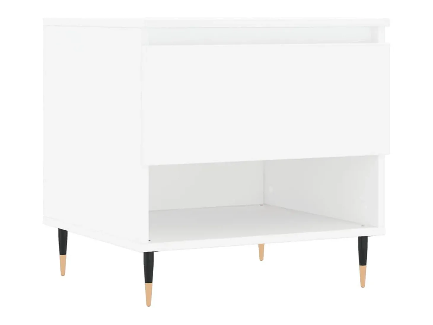 Mesas de centro 2 pcs 50x46x50 cm derivados de madeira branco