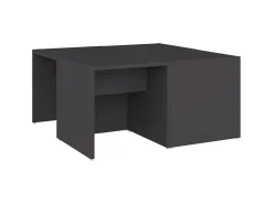 Mesas de centro 4 pcs 33x33x33 cm derivados de madeira cinza PT310685