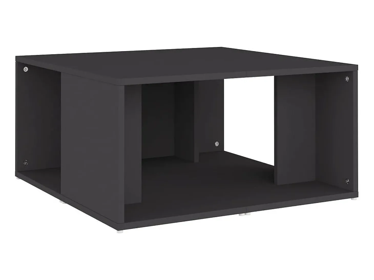 Mesas de centro 4 pcs 33x33x33 cm derivados de madeira cinza