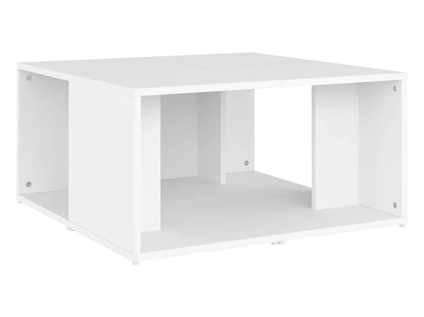 Mesas de centro 4 pcs 33x33x33 cm derivados de madeira branco