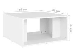 Mesas de centro 4 pcs 33x33x33 cm derivados de madeira branco