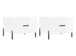 Mesas de centro 2 pcs 50x50x40 cm branco brilhante PT357681