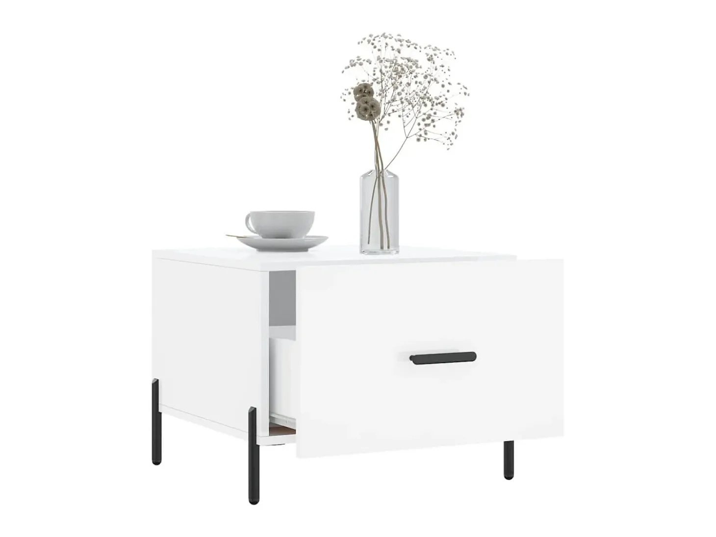 Mesas de centro 2 pcs 50x50x40 cm branco brilhante PT357681