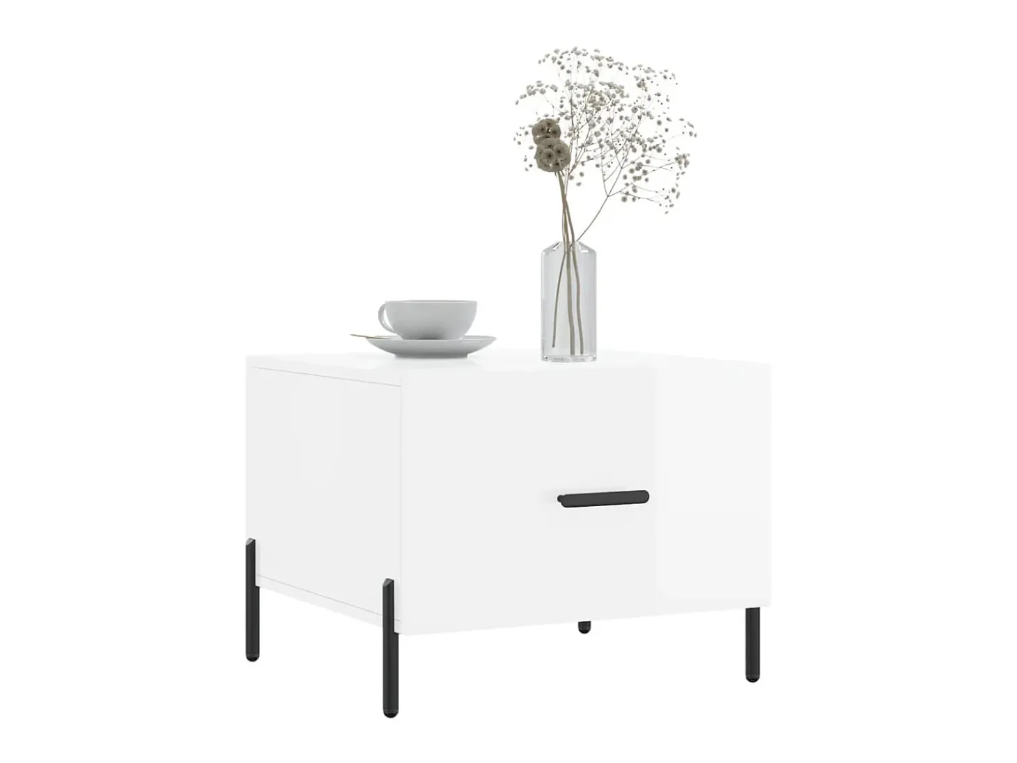 Mesas de centro 2 pcs 50x50x40 cm branco brilhante PT357681