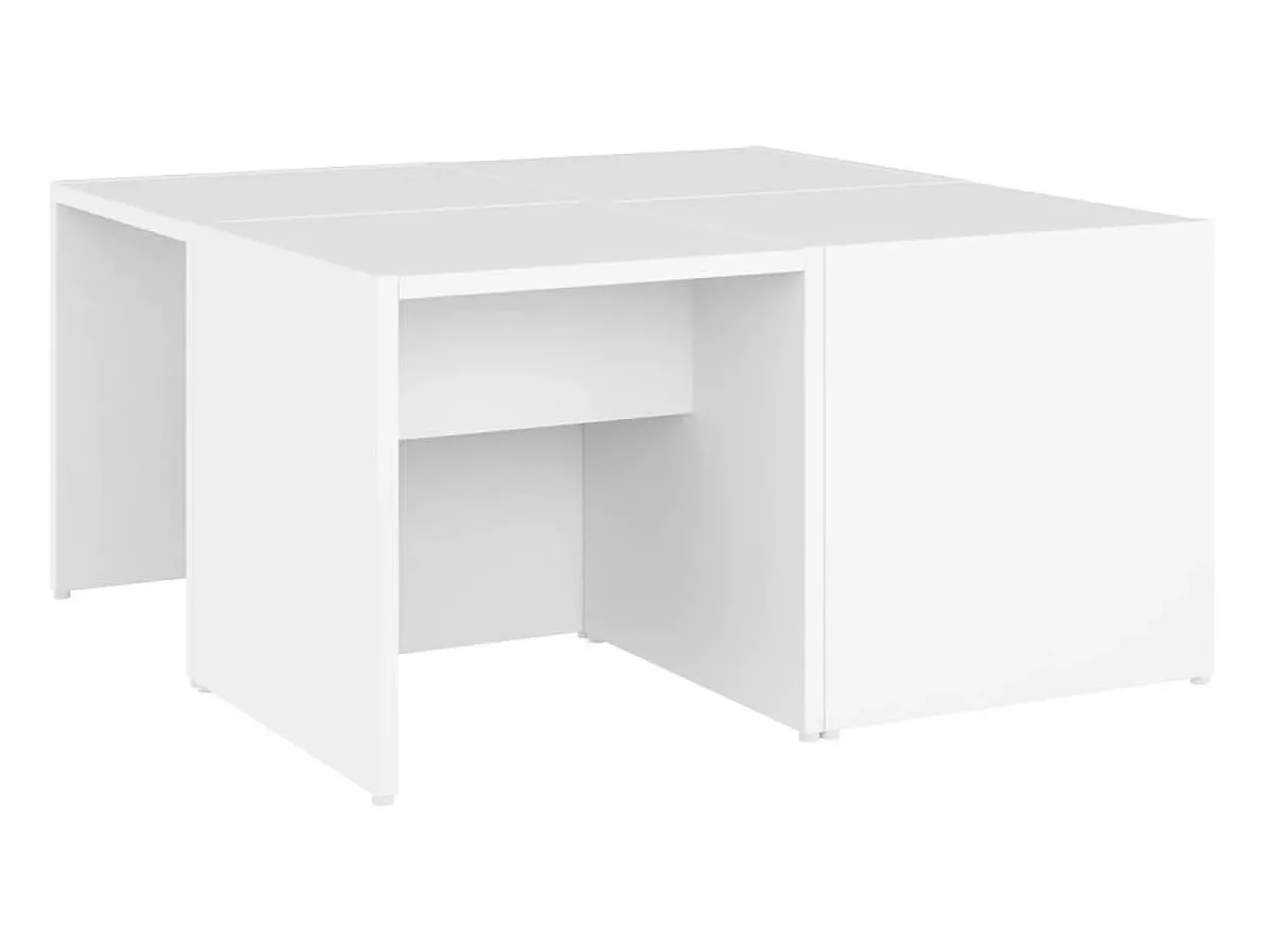 Mesas de centro 4 pcs 33x33x33 cm derivados de madeira branco PT823508
