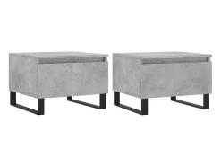 Mesas de centro 2 pcs 50x46x35 cm deriv. madeira cinza-cimento PT855779