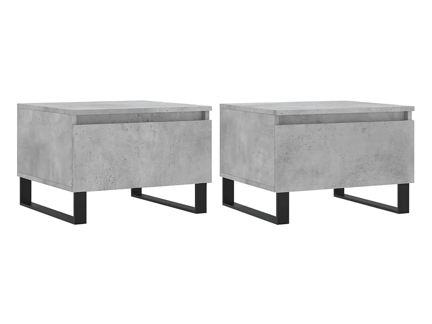 Mesas de centro 2 pcs 50x46x35 cm deriv. madeira cinza-cimento PT855779