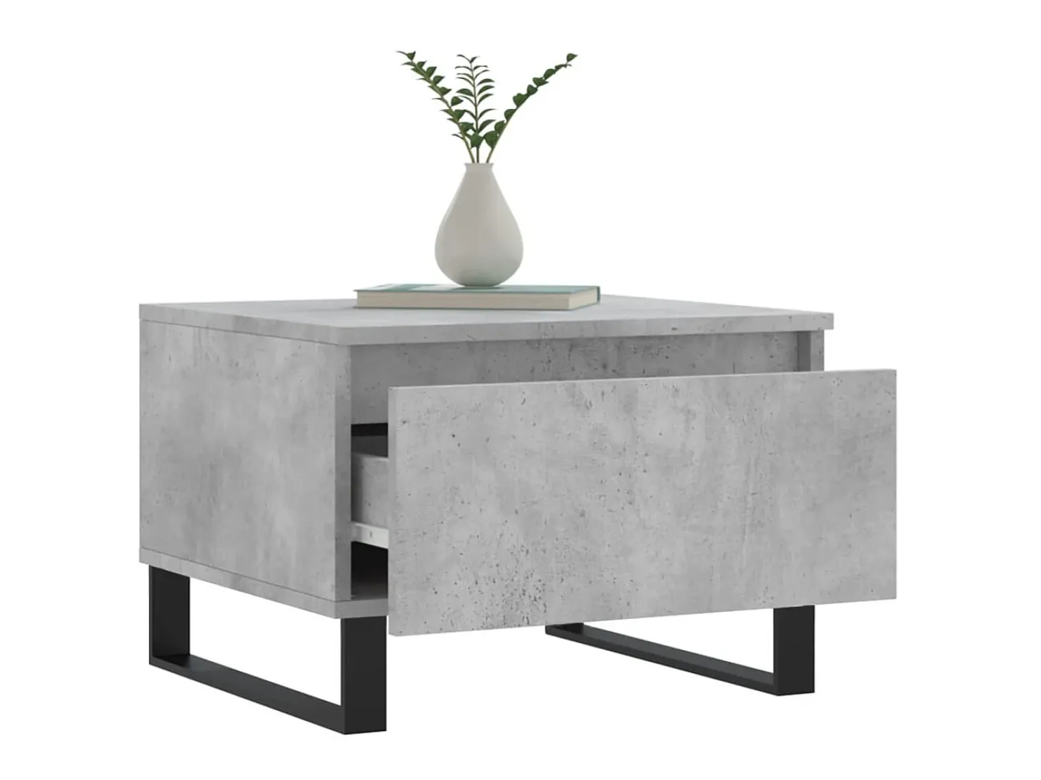 Mesas de centro 2 pcs 50x46x35 cm deriv. madeira cinza-cimento PT855779