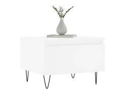 Mesas de centro 2 pcs 50x46x35 cm derivados de madeira branco PT896347