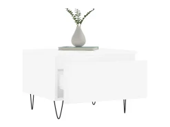 Mesas de centro 2 pcs 50x46x35 cm derivados de madeira branco PT896347