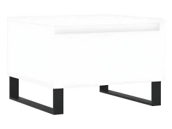Mesas de centro 2 pcs 50x46x35 cm derivados de madeira branco PT593600