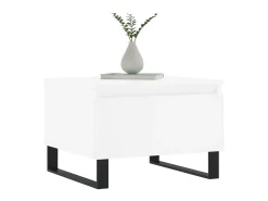 Mesas de centro 2 pcs 50x46x35 cm derivados de madeira branco PT593600