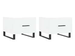 Mesas de centro 2 pcs 50x50x40 cm madeira processada branco PT618881