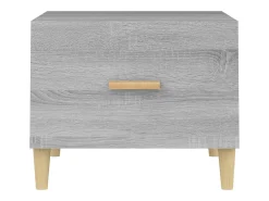 Mesas de centro 2 pcs 50x50x40 cm madeira proc. sonoma cinza