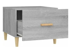 Mesas de centro 2 pcs 50x50x40 cm madeira proc. sonoma cinza