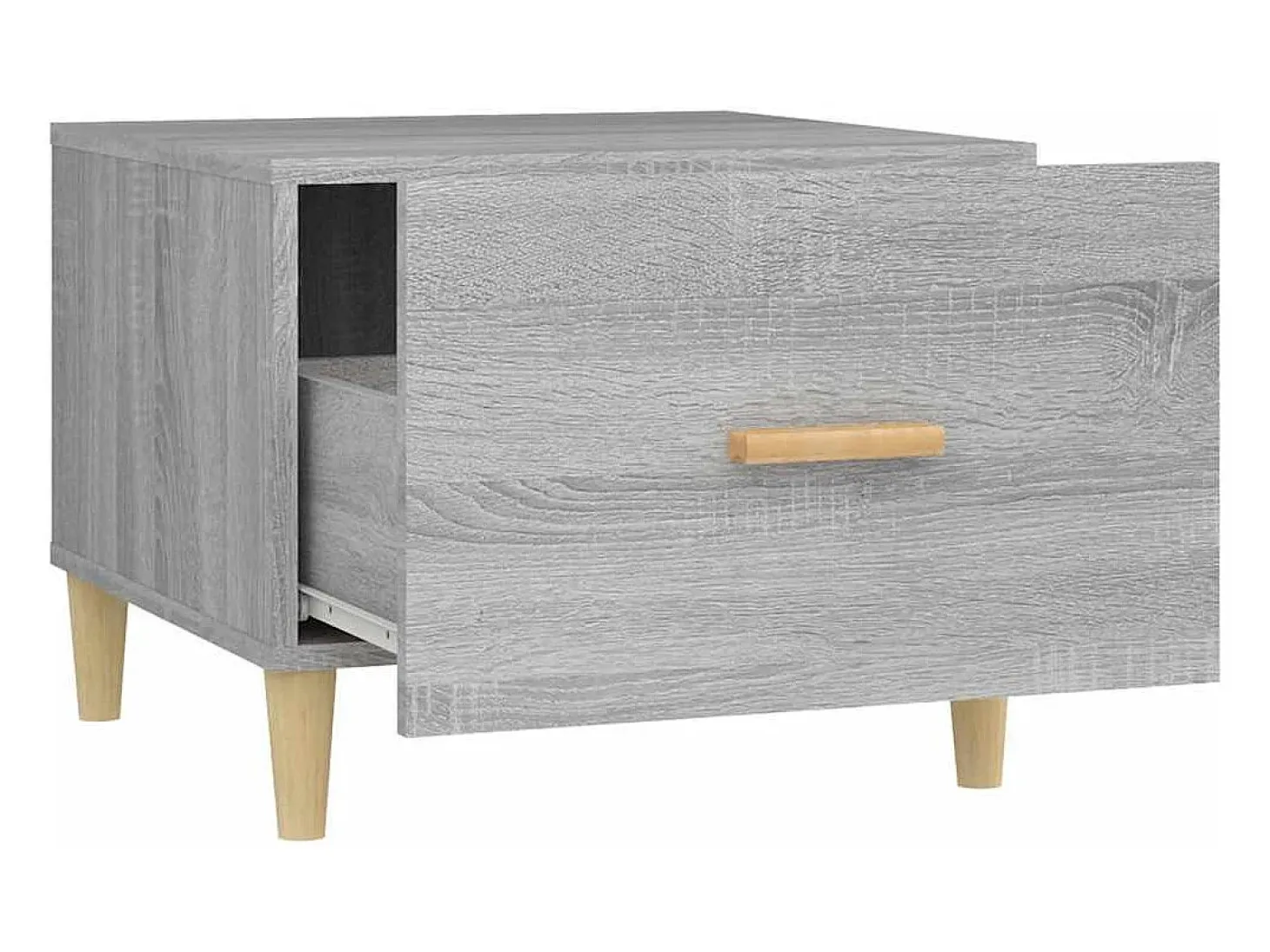 Mesas de centro 2 pcs 50x50x40 cm madeira proc. sonoma cinza