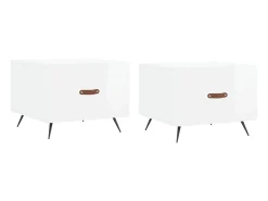 Mesas de centro 2 pcs 50x50x40 cm branco brilhante PT344822