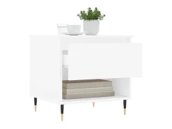 Mesas de centro 2 pcs 50x46x50 cm derivados de madeira branco PT331466