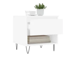 Mesas de centro 2 pcs 50x46x50 cm derivados de madeira branco PT584234