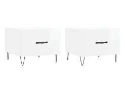 Mesas de centro 2 pcs 50x50x40 cm branco brilhante PT178101