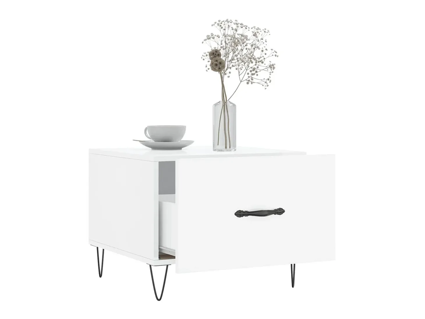 Mesas de centro 2 pcs 50x50x40 cm branco brilhante PT178101