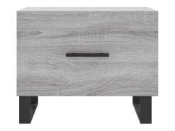 Mesas de centro 2 pcs 50x50x40 cm madeira proc. sonoma cinza