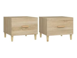 Mesas de centro 2 pcs 50x50x40cm deriv. madeira carvalho sonoma PT463294