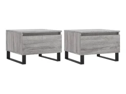 Mesas de centro 2 pcs 50x46x35cm deriv. madeira cinzento sonoma PT126436