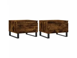 Mesas de centro 2 pcs 50x46x35cm deriv. madeira carvalho fumado PT808835
