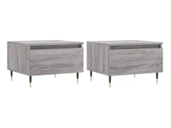 Mesas de centro 2 pcs 50x46x35cm deriv. madeira cinzento sonoma PT566004