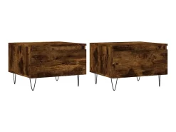Mesas de centro 2 pcs 50x46x35cm deriv. madeira carvalho fumado PT656030