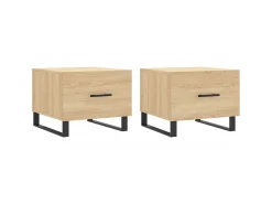 Mesas de centro 2 pcs 50x50x40cm deriv. madeira carvalho sonoma PT739466