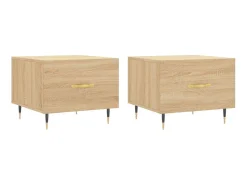 Mesas de centro 2 pcs 50x50x40cm deriv. madeira carvalho sonoma PT170385