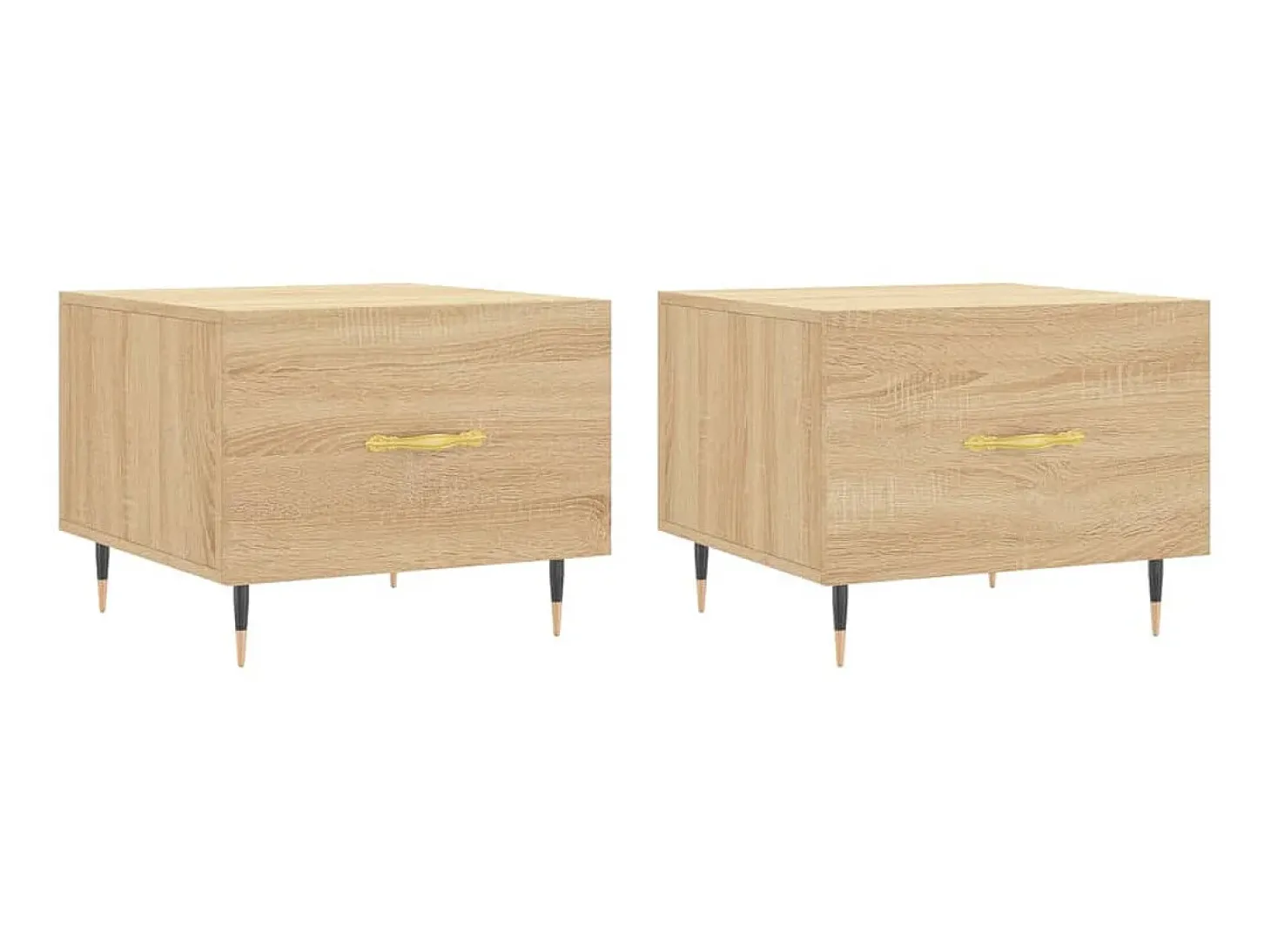 Mesas de centro 2 pcs 50x50x40cm deriv. madeira carvalho sonoma PT170385