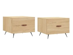 Mesas de centro 2 pcs 50x50x40cm deriv. madeira carvalho sonoma PT294188