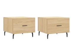 Mesas de centro 2 pcs 50x50x40cm deriv. madeira carvalho sonoma PT362721