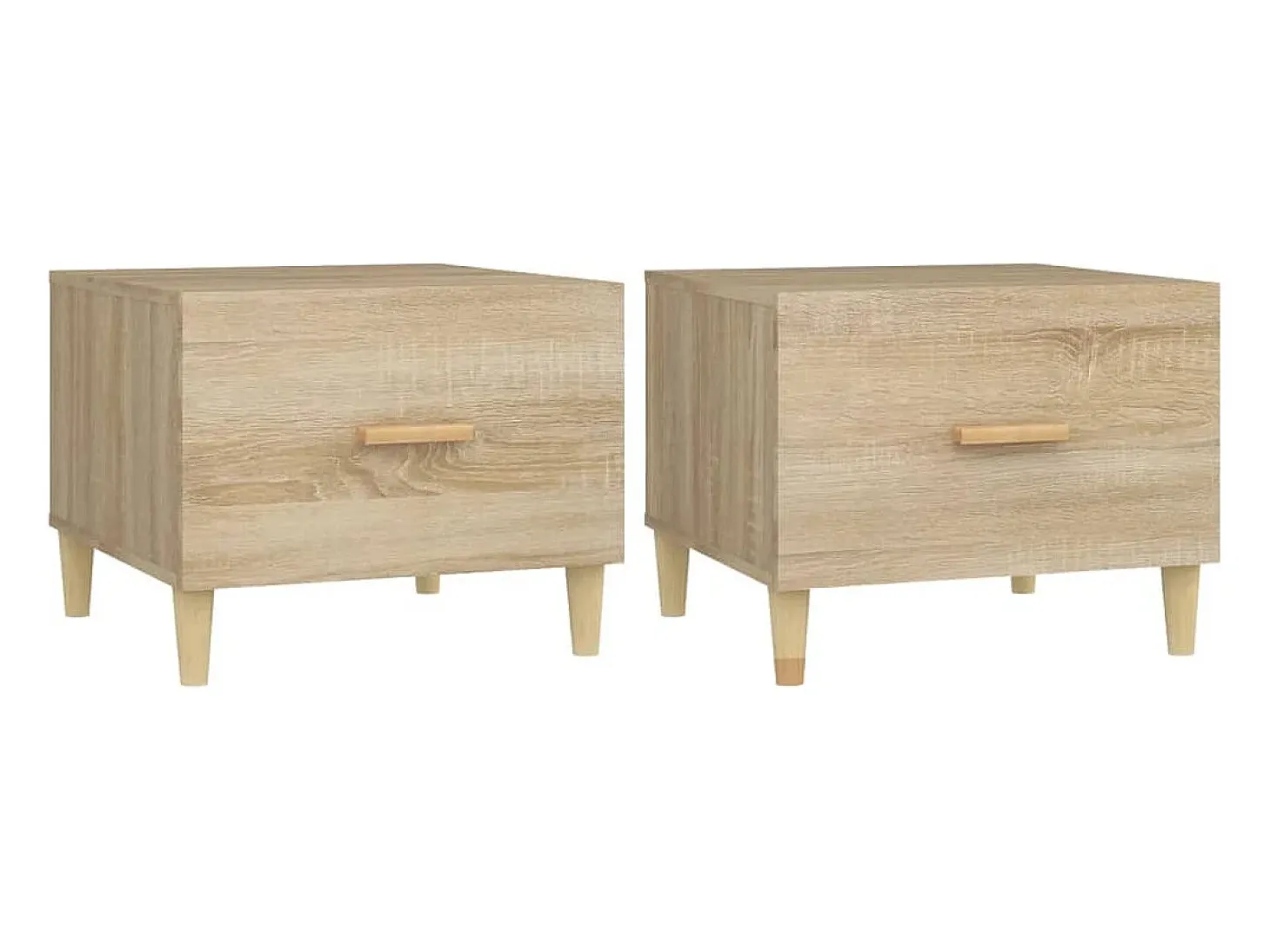 Mesas de centro 2 pcs 50x50x40cm deriv. madeira carvalho sonoma
