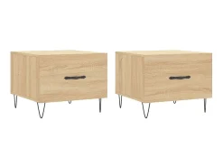 Mesas de centro 2 pcs 50x50x40cm deriv. madeira carvalho sonoma PT516609