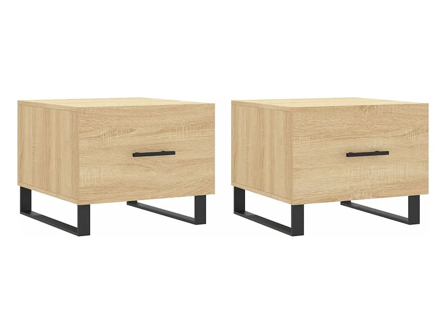 Mesas de centro 2 pcs 50x50x40cm deriv. madeira carvalho sonoma